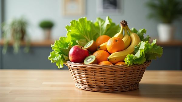 Mangez sain en entreprise avec un panier de fruits au bureau
